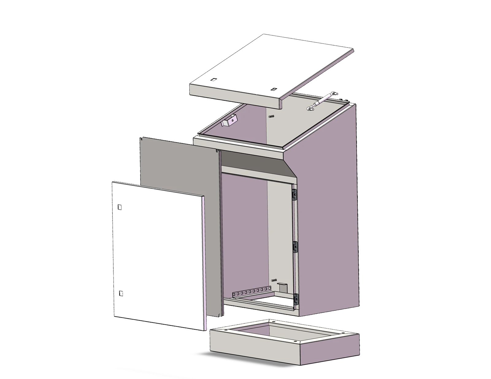 PP Control Desk with Mounting Plate PP Control Desk with Mounting Plate